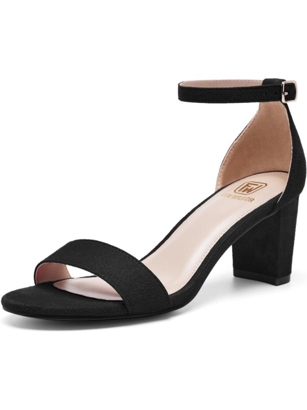 Stylish Open Toe Chunky Heels with Ankle Strap - Perfect for Weddings & Parties